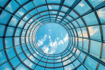 Radial Glass Dome Structure Modern Architecture