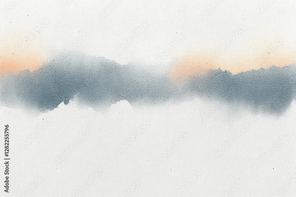 Poster textured white background with natural lighting and soft shadows in modern watercolor style