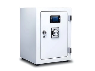 White Digital Security Safe Box for Home and Office Protection Against Theft and Unwanted Access