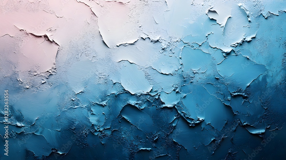 Poster A mesmerizing abstract image featuring a textured gradient from soft pink to deep blue. Perfect for background designs. Abstract Textured Background: A Symphony of Blues and Pinks