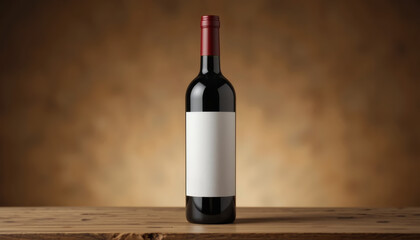 Fototapeta premium Unmarked wine bottle with no label, ideal for wine brands and beverage stock images