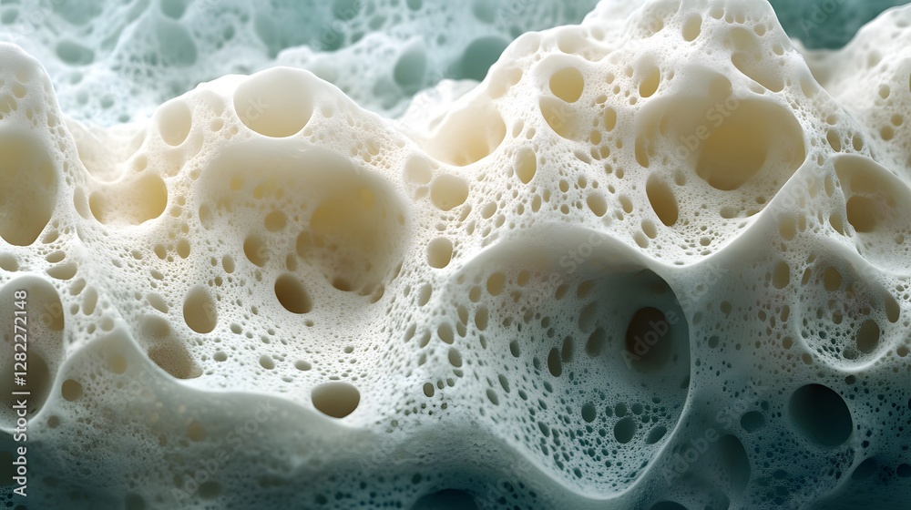 Aufkleber an abstract image showcasing a porous, bubbly texture. the image evokes a sense of wonder and intrig