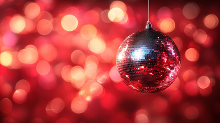 Fototapeta premium vibrant disco-style background radiating energy with a modern, clean, and bright tone. Blurred effects create depth, with empty space on the side for text or design elements