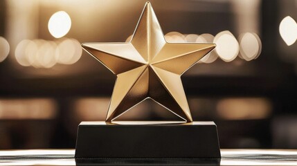 A golden star trophy represents outstanding performance and achievement.