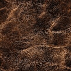 Naklejka premium The leather is brown and has a grainy texture