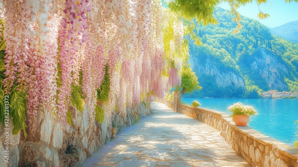 Wall mural abstract colorful highlights and light reflections in bokeh with a textured surface