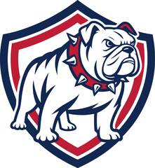 bulldog logo mascot design on white