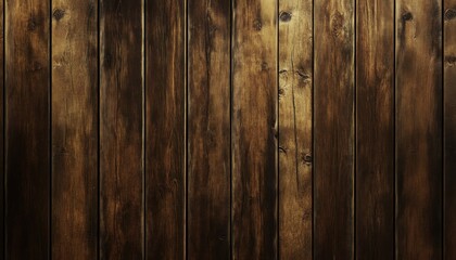 Obraz premium Weathered Wooden Surface With Vertical Planks Showing Brown And Golden Hues With Grain Pattern
