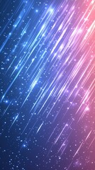 Abstract Blue And Pink Light Streaks With Dynamic Motion And Shimmering Effect