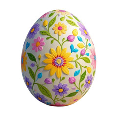 A decorated Easter egg on a white or transparent background, Easte, Happy Easer, Easter Bunny, Easter Sunday.