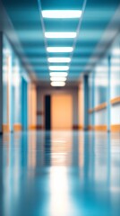 Fototapeta premium Interior View of a Hospital Corridor