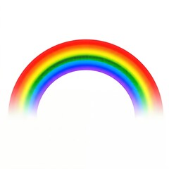 A rainbow, isolated on a white background, with vibrant colors.