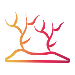dry plants Line Gradient Icon