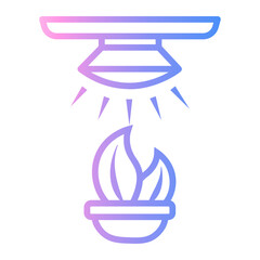 artificial light Line Gradient Icon