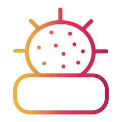 cactus Line Gradient Icon