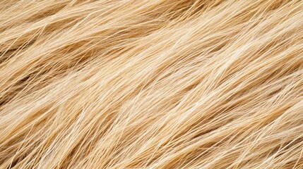 Naklejka premium Natural golden blonde hair texture with soft strands flowing in waves, ideal for backgrounds and design projects, showcasing beauty and elegance, texture concept