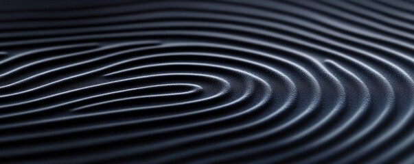 Elegant black texture with flowing lines and smooth curves creating a modern aesthetic, ideal for backgrounds and design projects, abstract texture concept