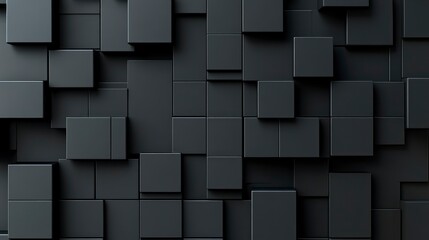 Abstract dark gray cube background texture.