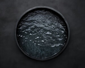 Circular Container with Water