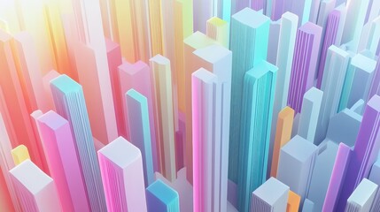 Obraz premium Investment growth bar chart flat design top view futuristic finance theme cartoon drawing colored pastel.