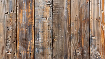 Fototapeta premium A wooden wall with many holes and a few splinters