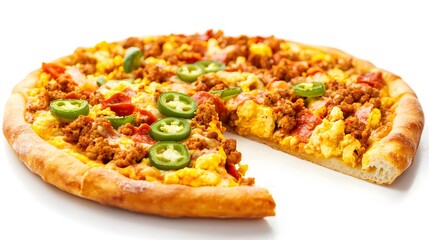 Innovative Mashup Breakfast Pizza with Spicy Chorizo and Vegan Cheese for a Flavorful Feast