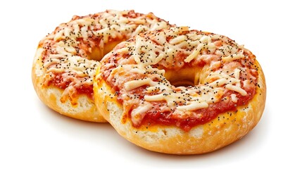 Irresistible Mashup Pizza Bagel - Featuring a Soft Bagel with Tangy Pizza Sauce and Cheese, Baked to Satisfy Your Cravings