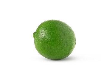Whole fresh lime fruit isolated with shadow