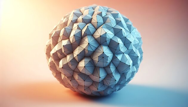 Abstract background poligons 3d render digital grid style illustration