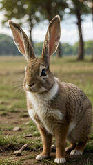 Obraz premium rabbit in the grass