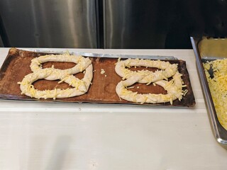 raw pretzels with cheese 