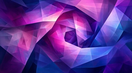 Abstract Geometric Background of Triangle Shapes in Purple and Blue Color Scheme