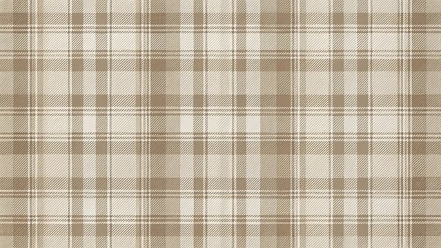 Classic checkered plaid fabric with a subtle sheen in neutral tones featuring soft beige and cream colors on a muted gray background, vintage plaid, sophisticated appeal