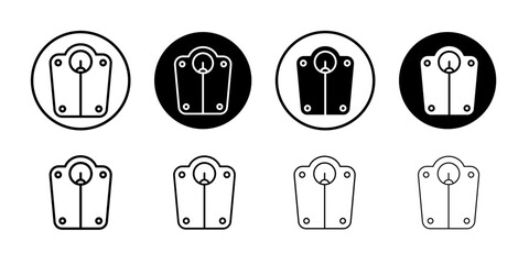 Weight scale icon Simple outline vector logo