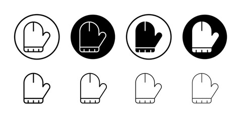 Glove icon Simple outline vector logo