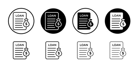 Loan icon Simple outline vector logo