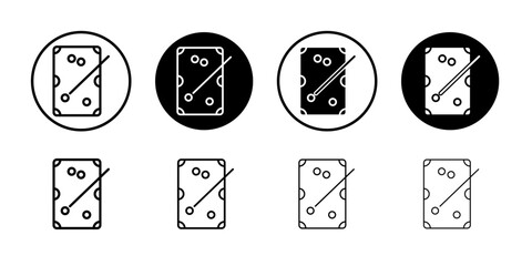 Pool table icon Simple outline vector logo