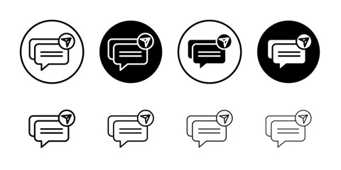 send Message Icon Simple outline vector logo