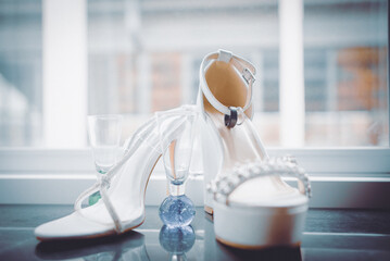 White Bridal Heels