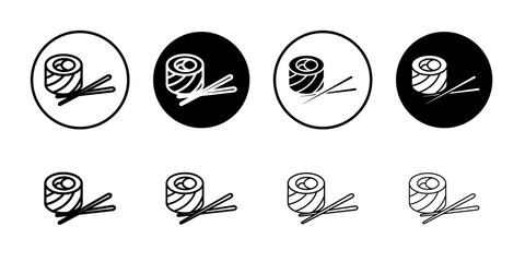 Sushi icon Simple outline vector logo