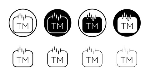 Trademark icon Simple outline vector logo
