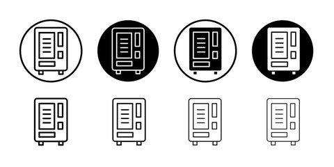 Vending machine icon Simple outline vector logo