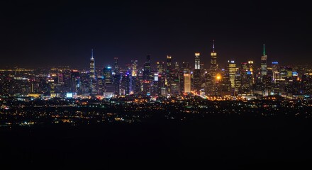 Metropolitan glimmer reflecting economic expansion in a vibrant cityscape