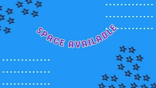 Text promotion, space available in video 