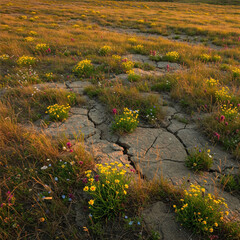 Autumn Landscape in the Mountain Forest with Colorful Foliage