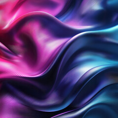 Obraz premium The image showcases a vibrant, abstract, digital art piece that mimics the flowing effect of water or leaves, and has a reflective, glossy finish - AI-Generated