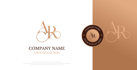 Initial AR Logo Design Vector 