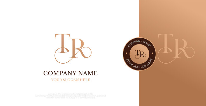 Initial TR Logo Design Vector 
