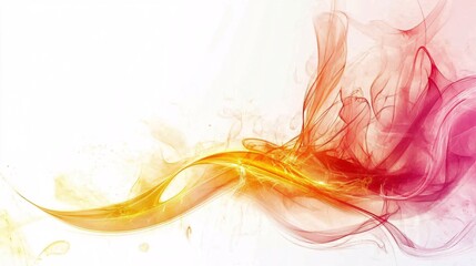 Fototapeta premium Abstract golden and red smoke creating a flowing design