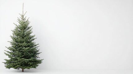 Simple Christmas Tree on White Background